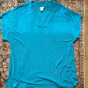 Chico's Blue Sleeveless Polo Tank Top